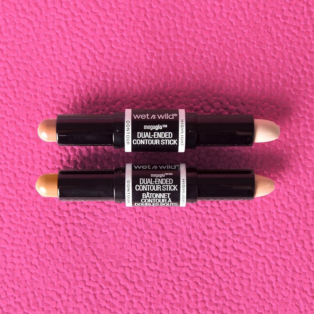 Foto 3 | Stick Contour Stick, Húmedo Y Salvaje, Megaglo De Doble Punta, Color Medio/bronceado - Venta Internacional.