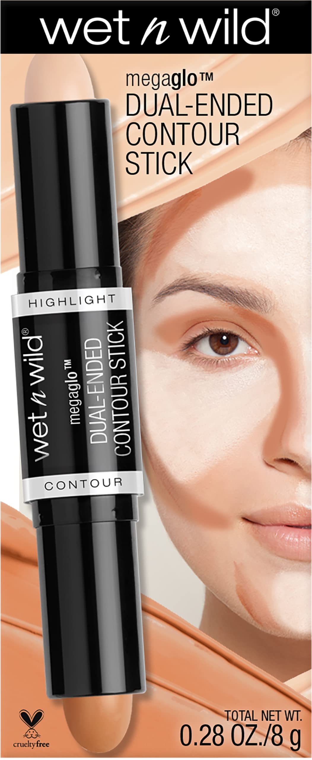 Foto 4 | Stick Contour Stick, Húmedo Y Salvaje, Megaglo De Doble Punta, Color Medio/bronceado - Venta Internacional.