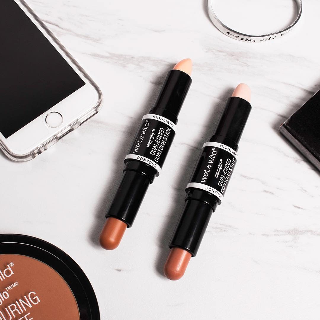 Foto 5 | Stick Contour Stick, Húmedo Y Salvaje, Megaglo De Doble Punta, Color Medio/bronceado - Venta Internacional.
