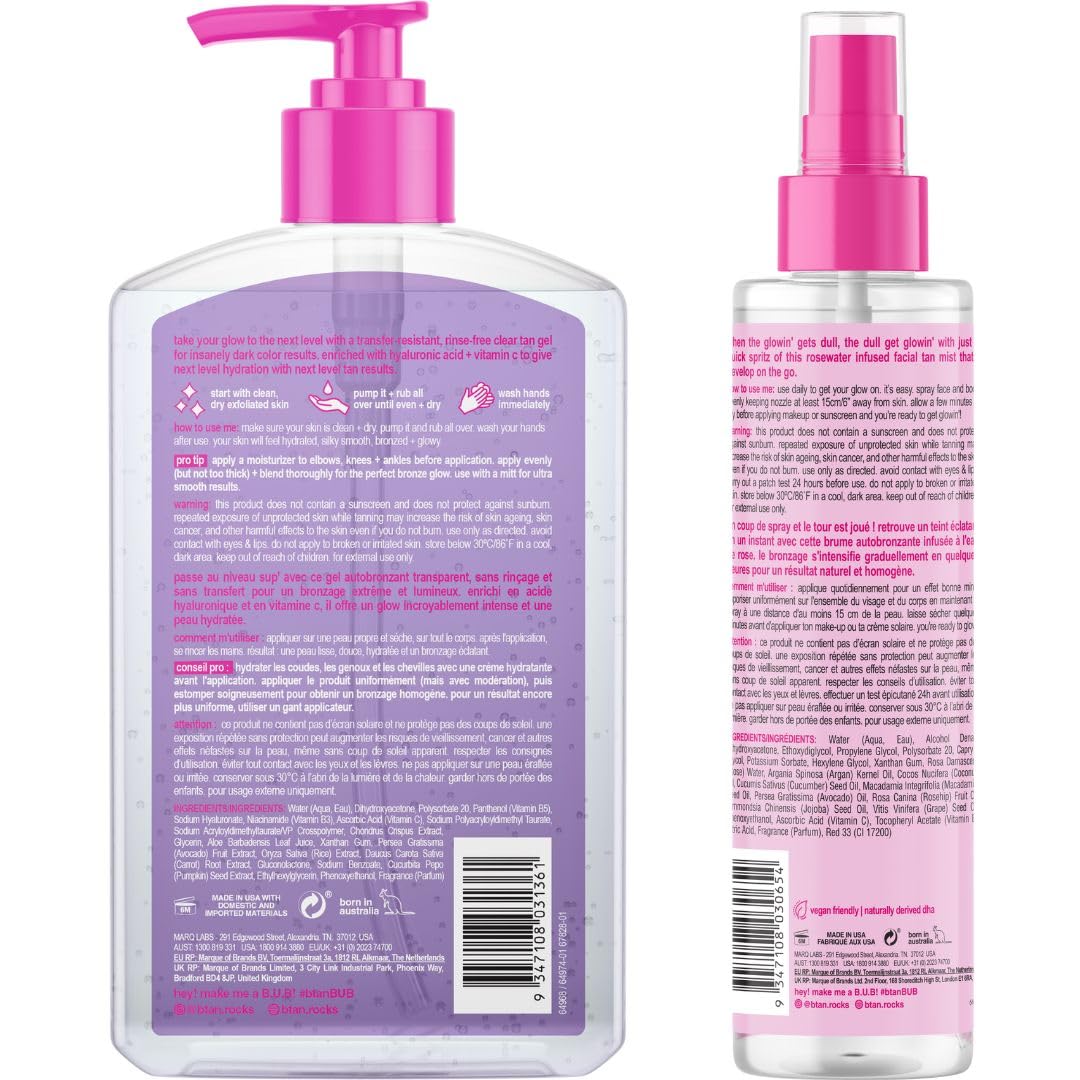 Foto 3 pulgar | Kit Autobronceador B.tan Clear Gel & Face Spray Dark Level - Venta Internacional.