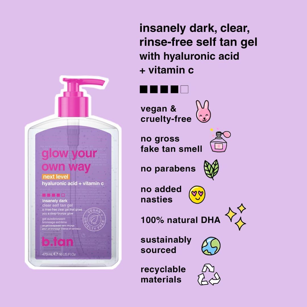 Foto 4 pulgar | Kit Autobronceador B.tan Clear Gel & Face Spray Dark Level - Venta Internacional.