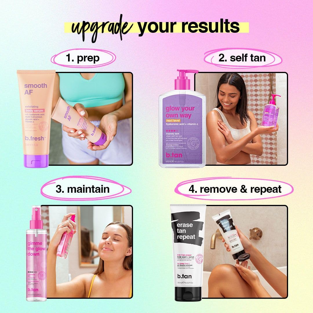 Foto 7 pulgar | Kit Autobronceador B.tan Clear Gel & Face Spray Dark Level - Venta Internacional.