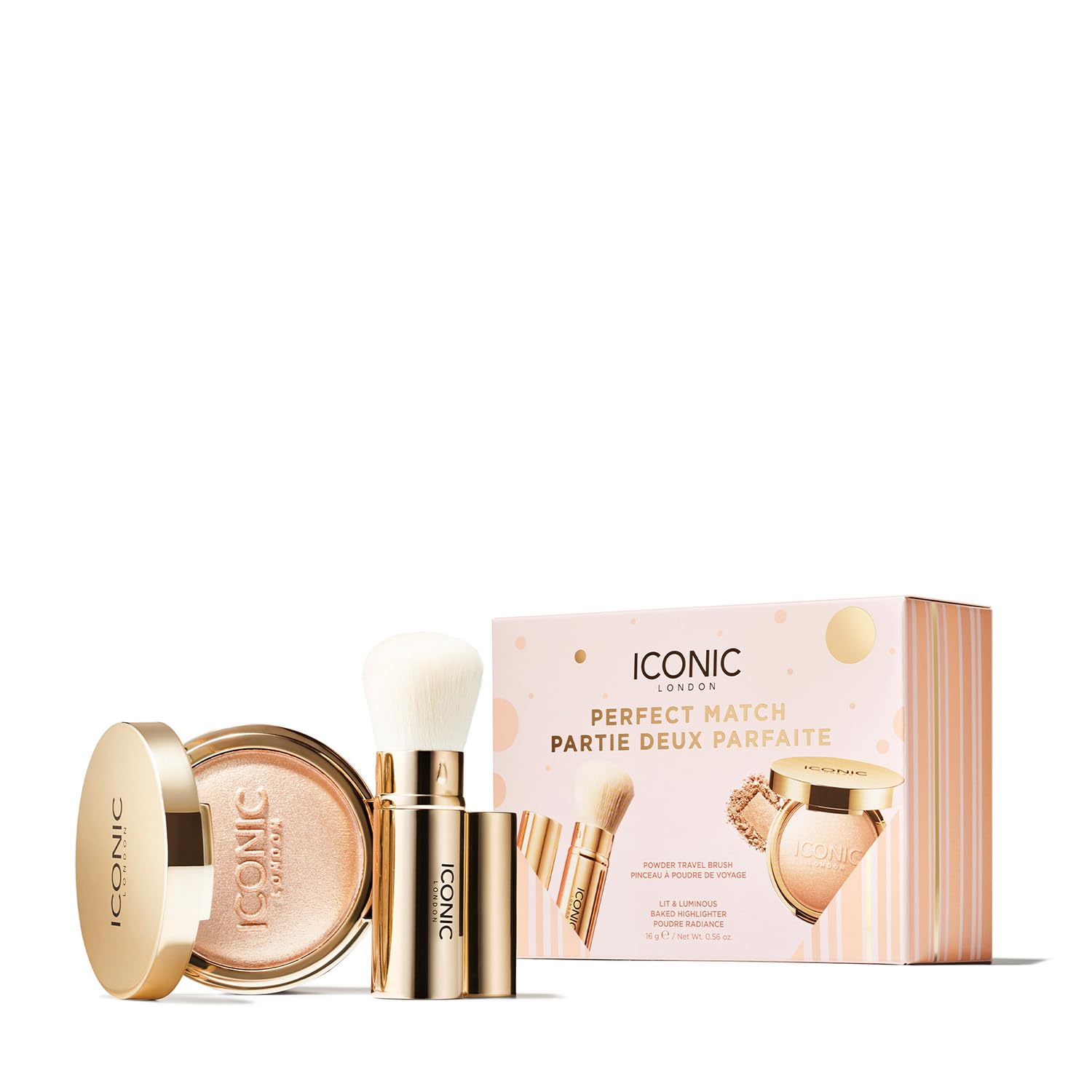 Foto 2 | Set De Regalo Iconic London Perfect Match Con Brocha Para Polvos E Iluminador - Venta Internacional.