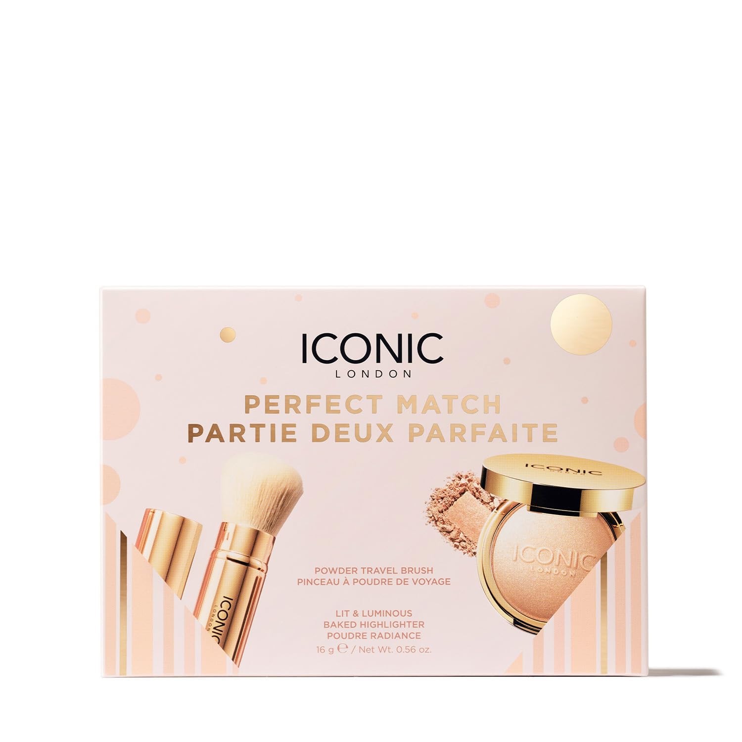 Foto 5 | Set De Regalo Iconic London Perfect Match Con Brocha Para Polvos E Iluminador - Venta Internacional.