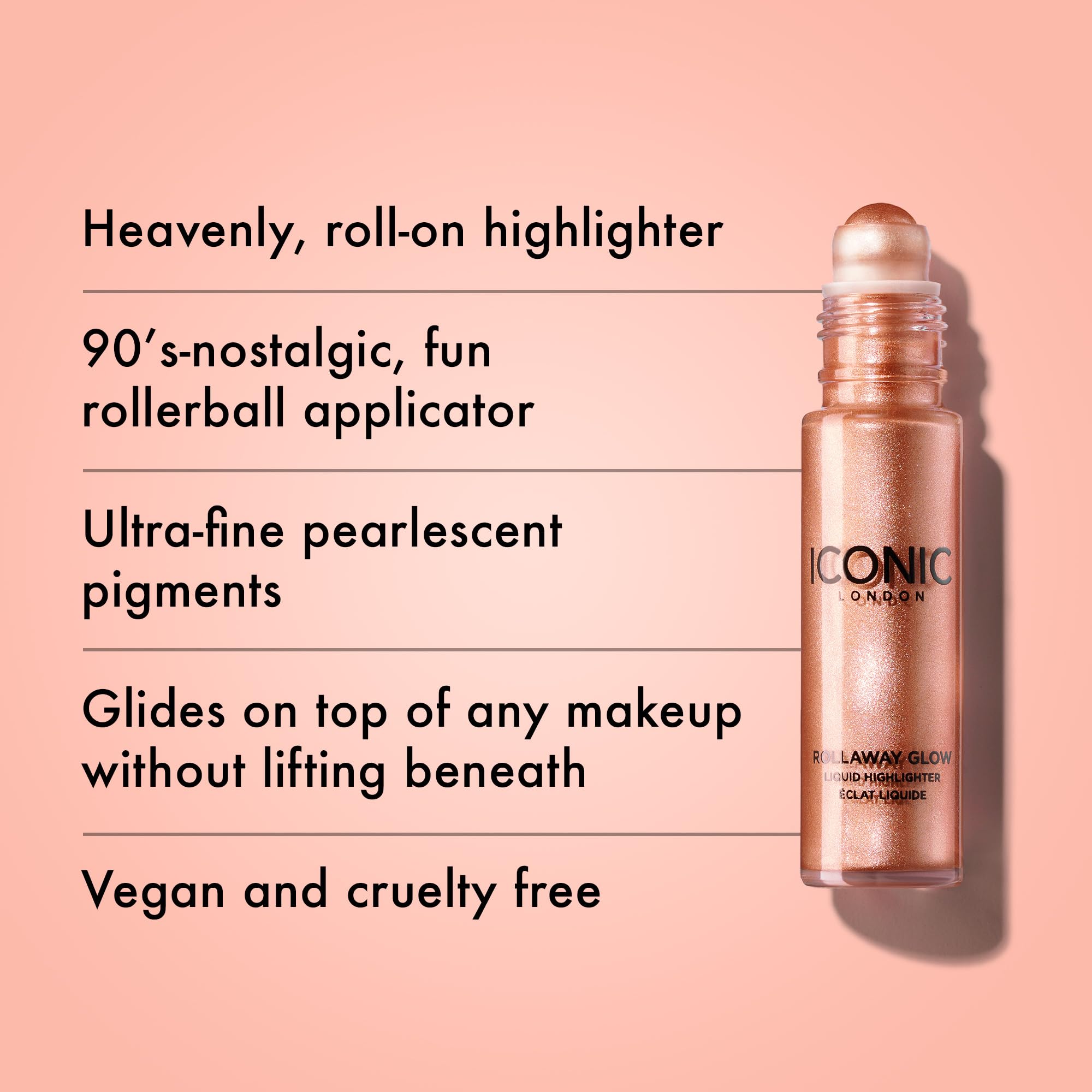 Foto 3 pulgar | Poción Iluminadora Líquida Iconic London Rollaway Glow Rose, 8 Ml - Venta Internacional.