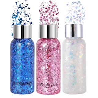 Foto 1 | 3 Body Glitter Iluminador Maquillaje Cabello Cuerpo Brillos Paquete 1