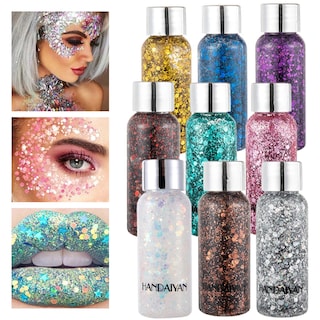 Foto 2 | 3 Body Glitter Iluminador Maquillaje Cabello Cuerpo Brillos Paquete 1