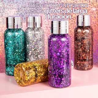 Foto 6 | 3 Body Glitter Iluminador Maquillaje Cabello Cuerpo Brillos Paquete 1