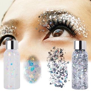 Foto 7 | 3 Body Glitter Iluminador Maquillaje Cabello Cuerpo Brillos Paquete 1
