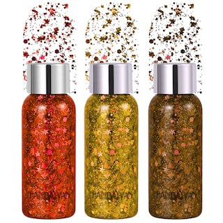 Foto 1 | 3 Body Glitter Maquillaje Iluminador Cabello Cuerpo Brillos Paquete 3