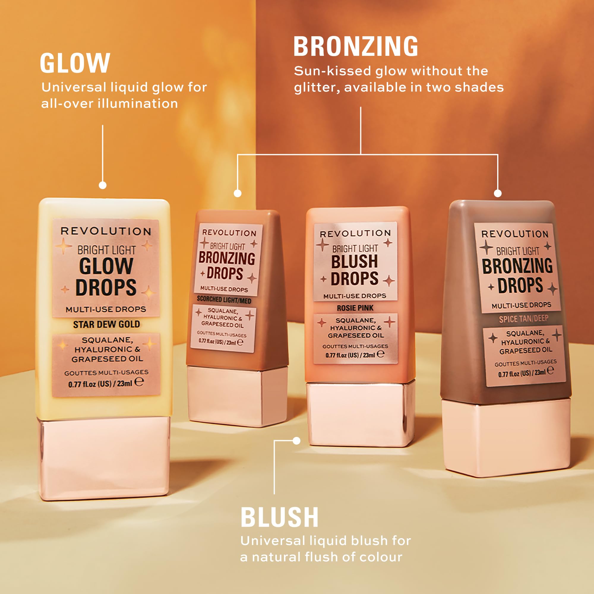 Foto 4 pulgar | Gotas Bronceadoras Makeup Revolution Bright Light Bronze Chamuscadas, 23 Ml - Venta Internacional.