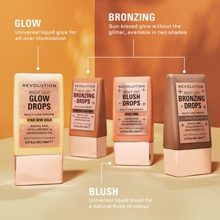 Foto 3 | Gotas Bronceadoras Makeup Revolution Bright Light Bronze Chamuscadas, 23 Ml - Venta Internacional.