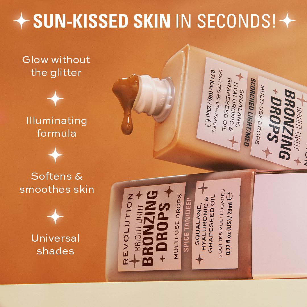 Foto 5 pulgar | Gotas Bronceadoras Makeup Revolution Bright Light Bronze Chamuscadas, 23 Ml - Venta Internacional.