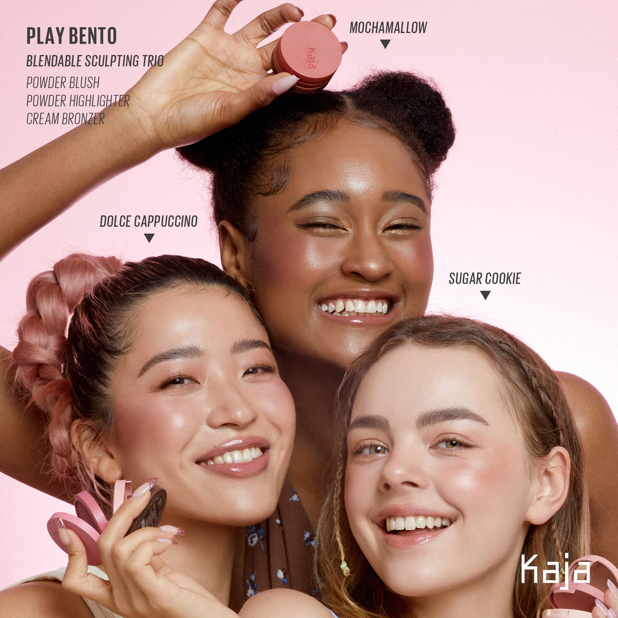 Foto 7 | Colorete E Iluminador Palette Kaja Play Bento Dolce Cappuccino - Venta Internacional.