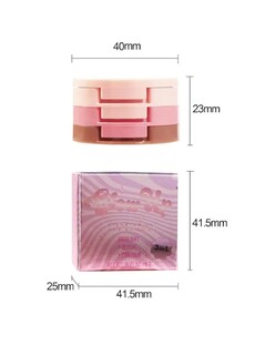 Foto 4 | Set Maquillaje 3 En 1 En Polvo Contorno Iluminador + Gratis Termo Güish De Regalo