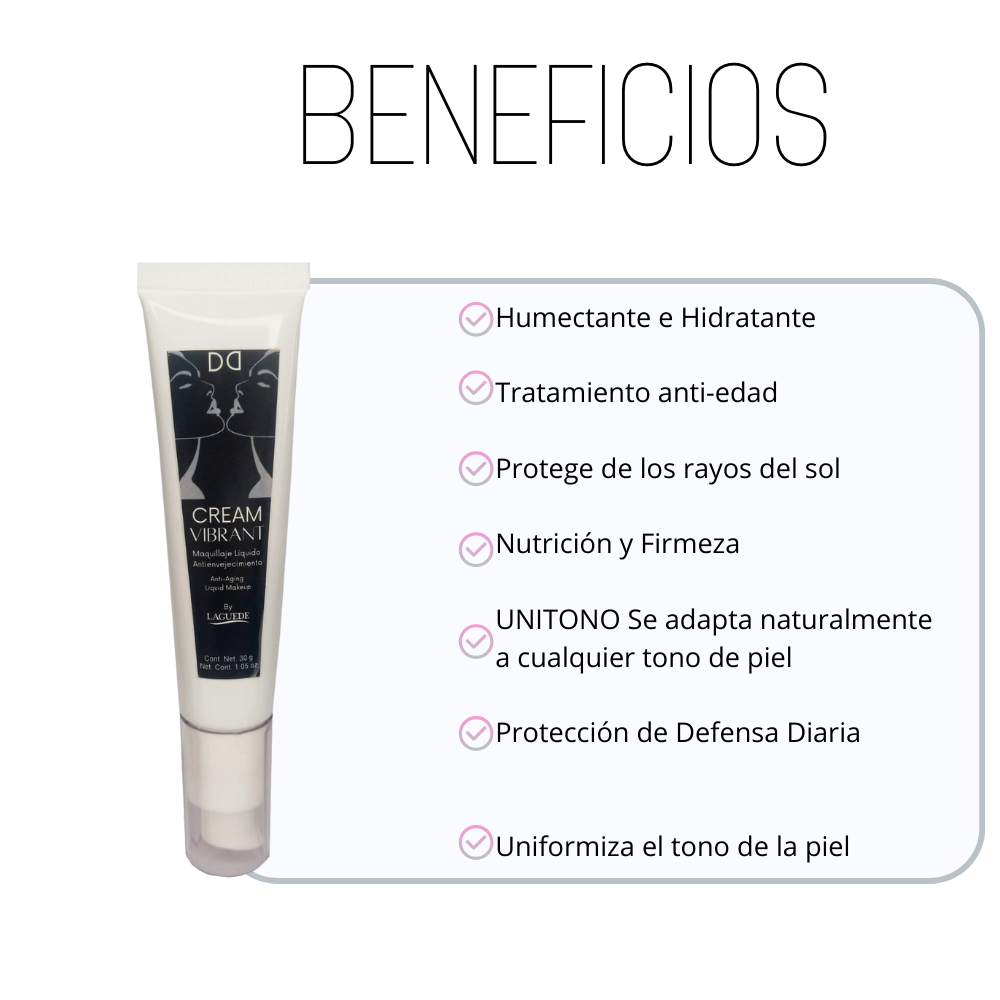 Foto 2 | Maquillaje Antienvejecimiento DD Cream Laguede Unicolor 30 g