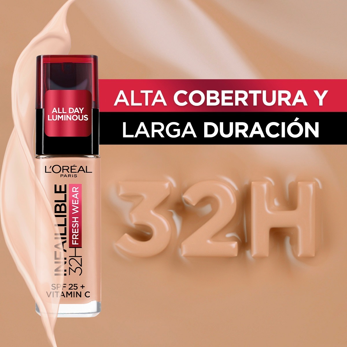 Foto 4 pulgar | Base de Maquillaje L'Oreal Infaillible 32H Freswear 30 ML Rose Nature 125