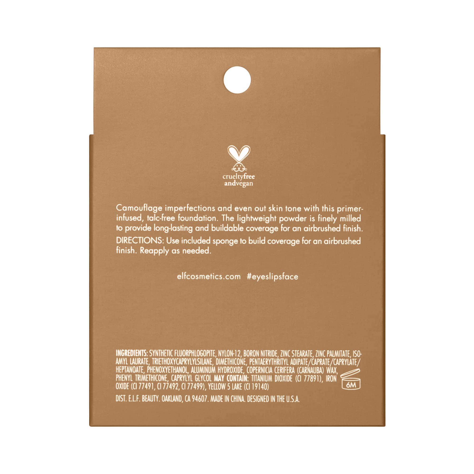 Foto 7 | Venta Internacional - Base Powder Foundation E.l.f. Camo Lightweight Imprimer Con Infusión