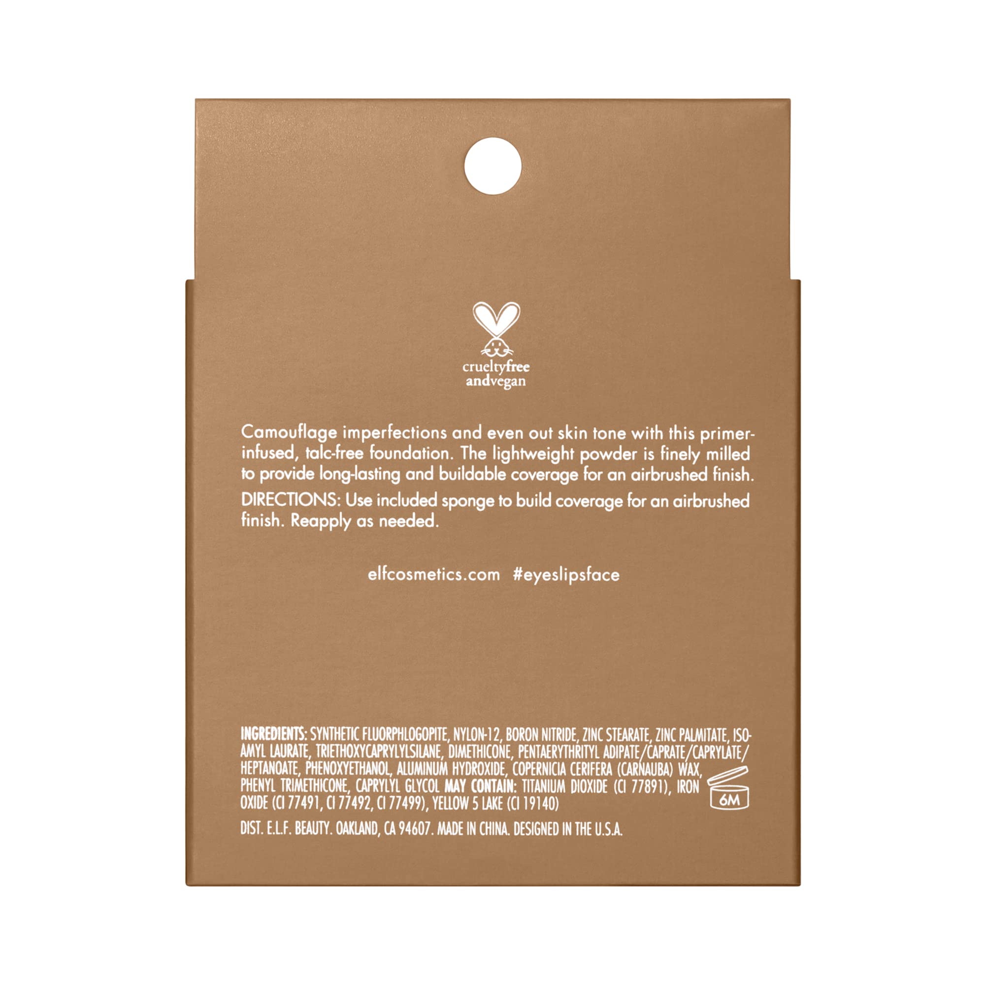 Foto 9 pulgar | Venta Internacional - Base Powder Foundation e.l.f. Camo Lightweight Imprimer con Infusión
