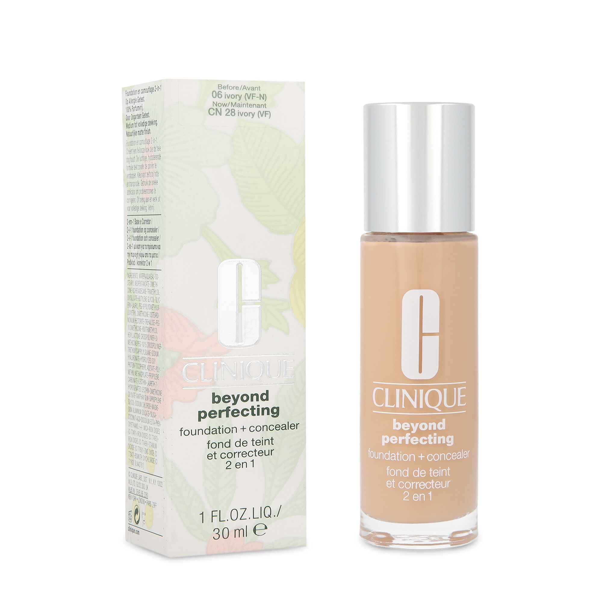 Base +  Corrector Liquido Clinique Beyond Perfecting Foundation + Concealer Ivory