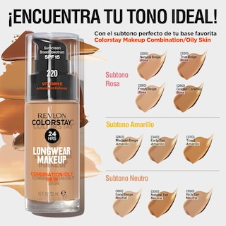 Foto 3 | Base de Maquillaje Revlon Colorstay 350 SPF 15 para Piel Mixta/Grasa - Venta Internacional