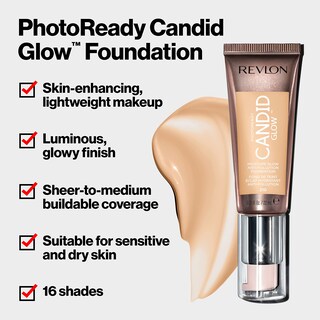 Foto 3 | Base de Maquillaje Revlon Photoready Candid Glow Caramel 22 ml - Venta Internacional