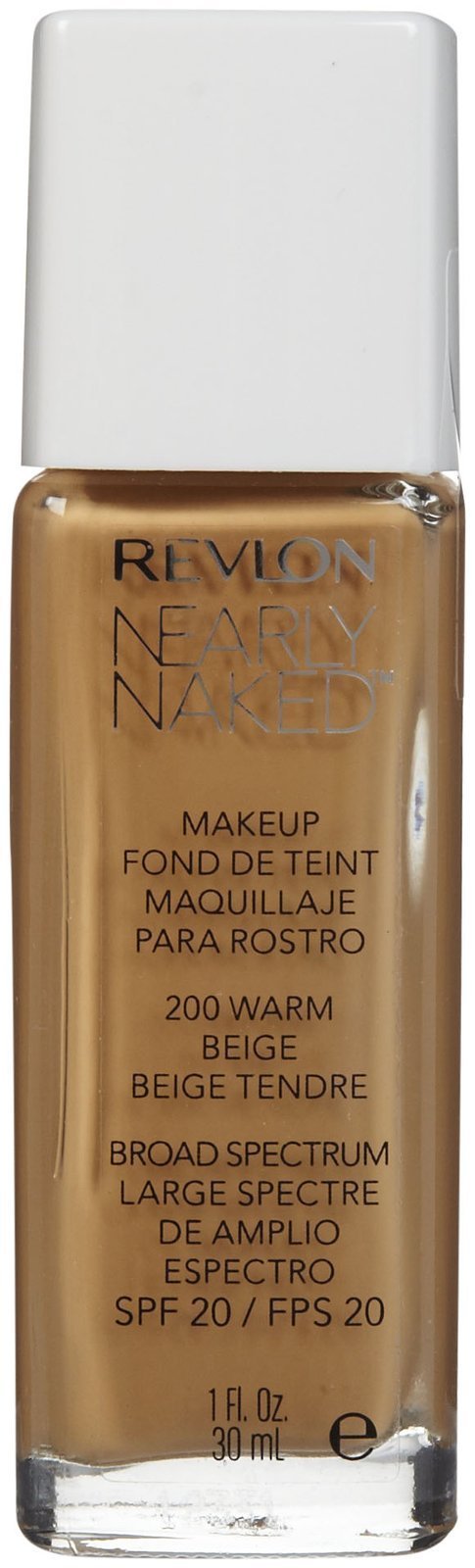 Maquillaje Revlon Nearly Naked Liquid Spf 20 30 Ml #200 Warm Beige - Venta Internacional