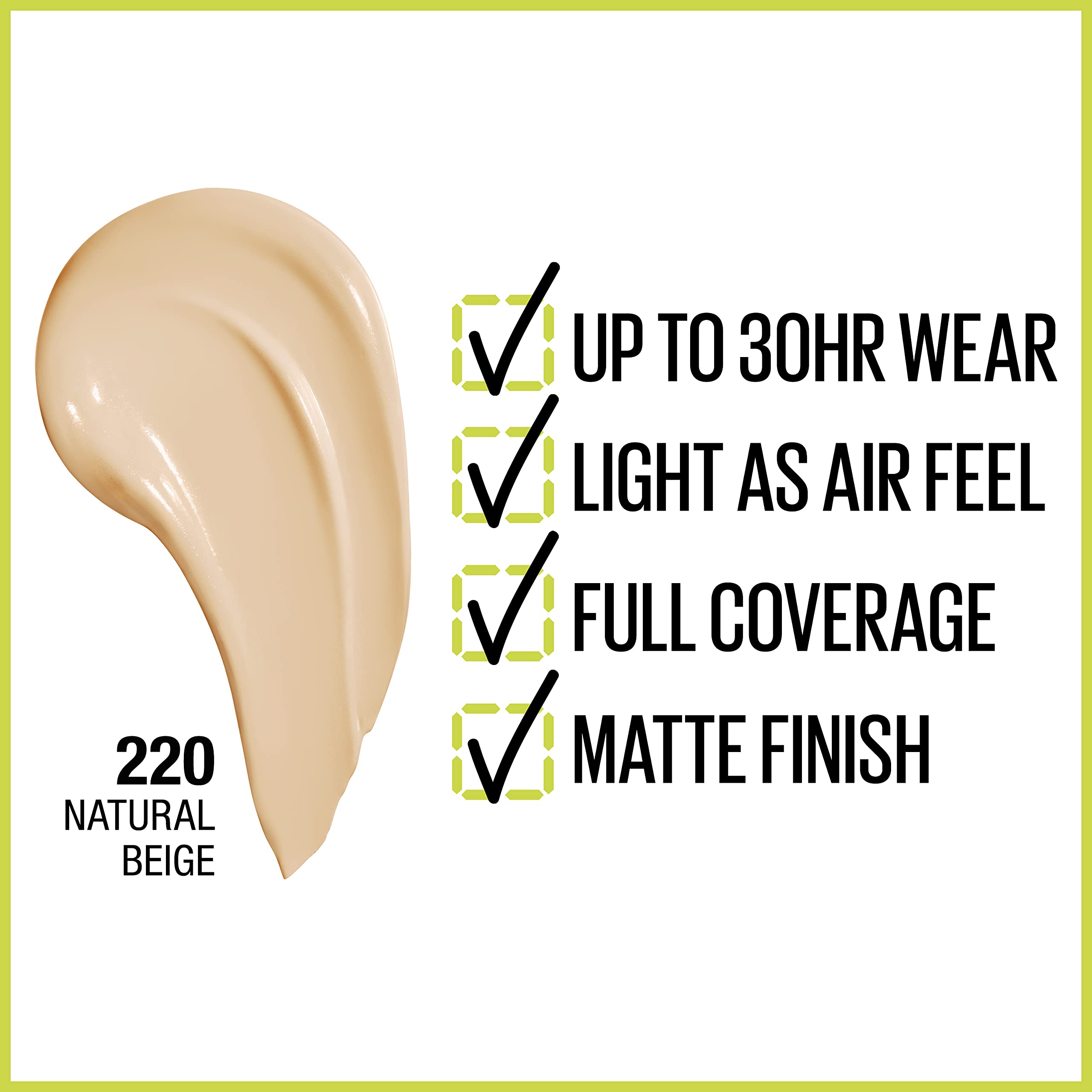 Foto 2 | Base Líquida Maybelline Super Stay De Cobertura Total Durante 30 Horas - Venta Internacional.