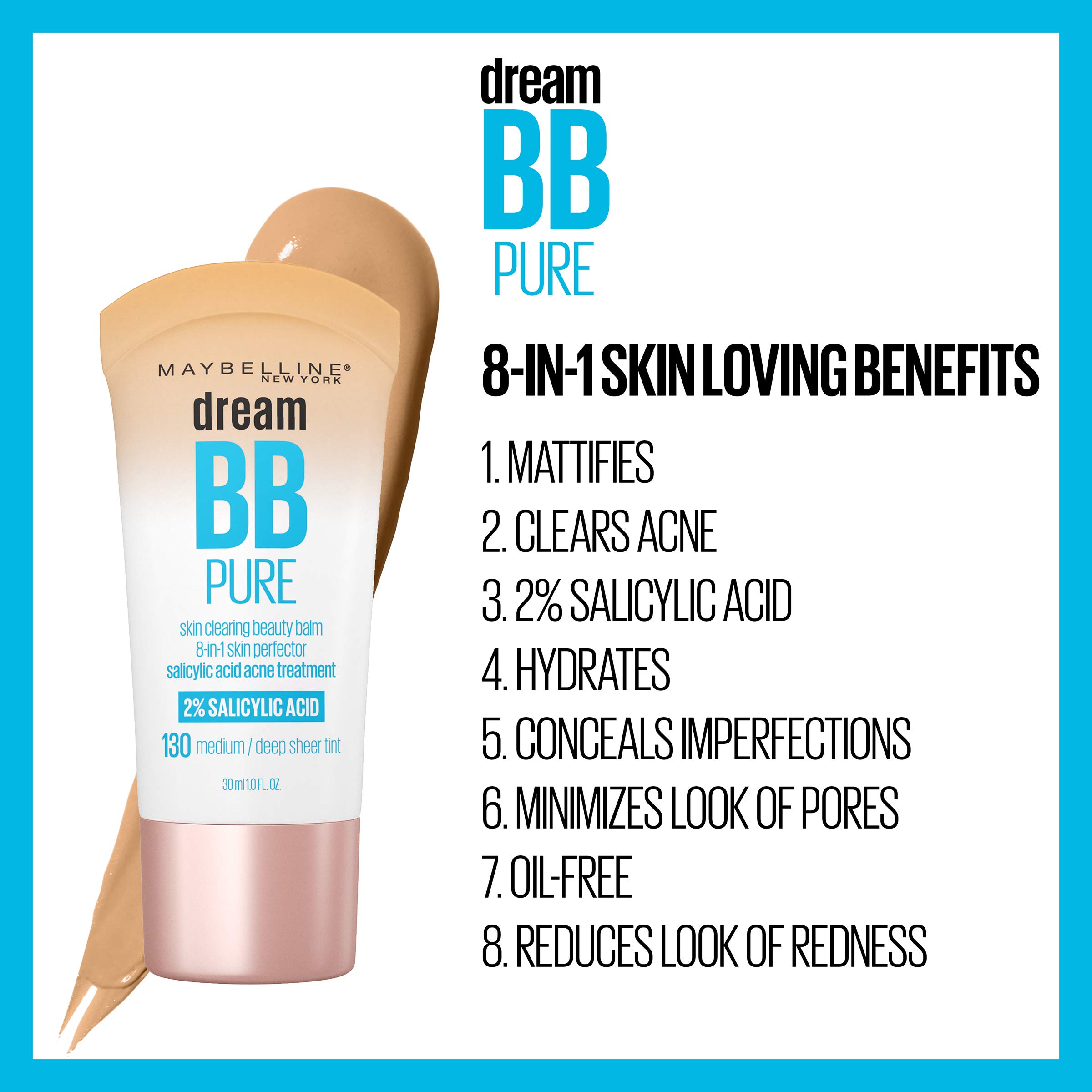 Foto 4 pulgar | Crema BB Cream Maybelline Dream Pure Skin Clearing 8 en 1 Light - Venta Internacional