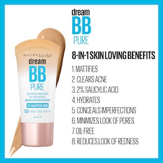 Foto 3 | Crema BB Cream Maybelline Dream Pure Skin Clearing 8 en 1 Light - Venta Internacional