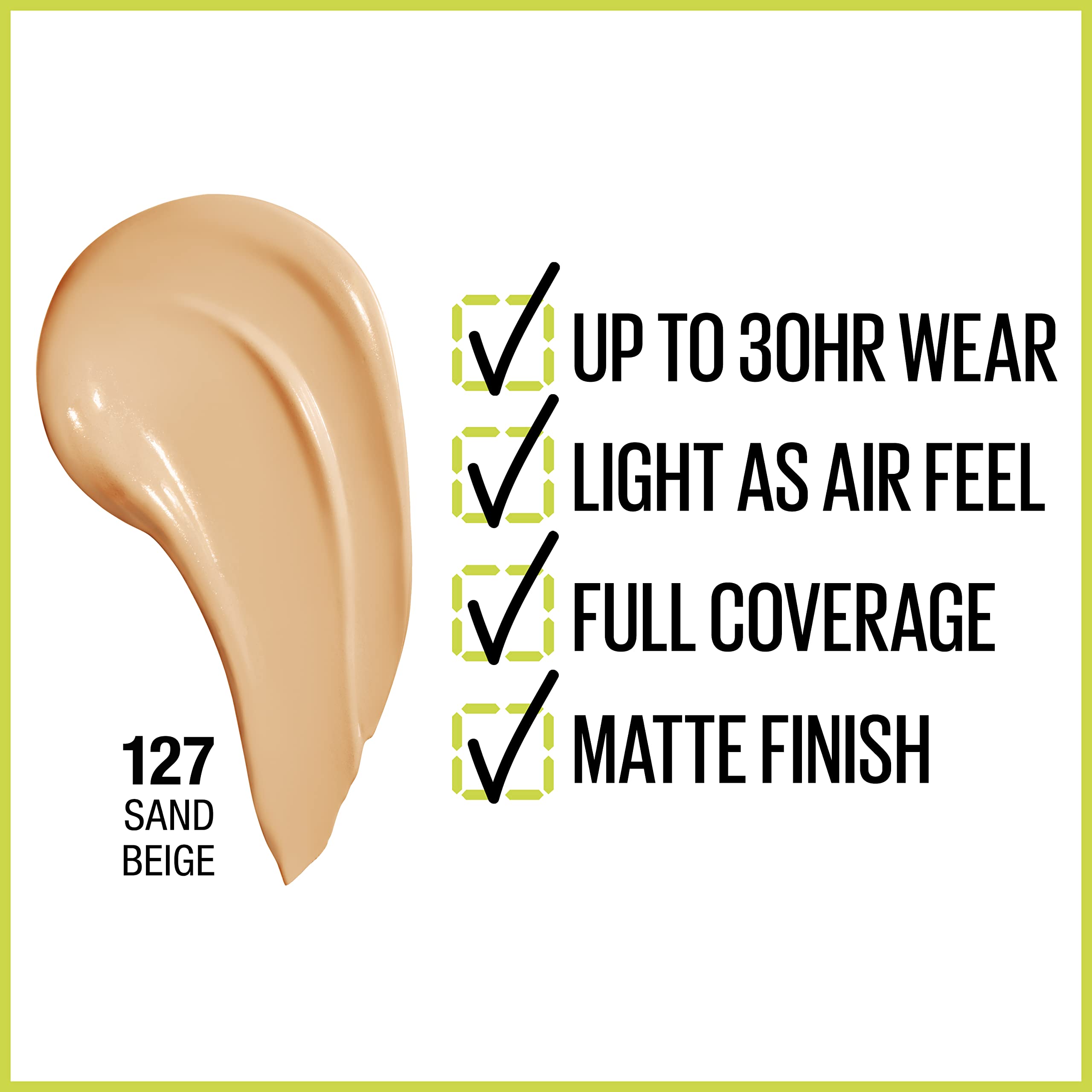 Foto 3 pulgar | Liquid Foundation Maybelline Super Stay, Arena De Cobertura Total - Venta Internacional