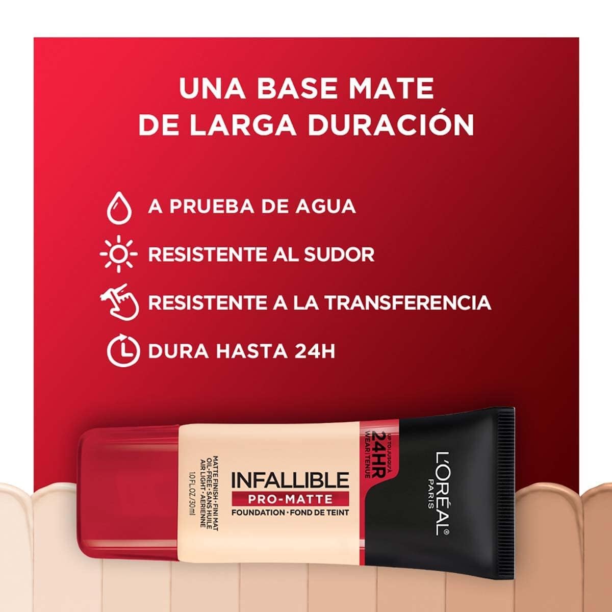 Foto 3 pulgar | Base de Maquillaje L'Oréal Paris Infallible Pro-matte 105 Natural Beige - Venta Internacional