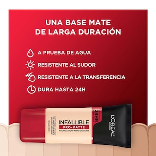 Foto 2 | Base de Maquillaje L'Oréal Paris Infallible Pro-matte 105 Natural Beige - Venta Internacional