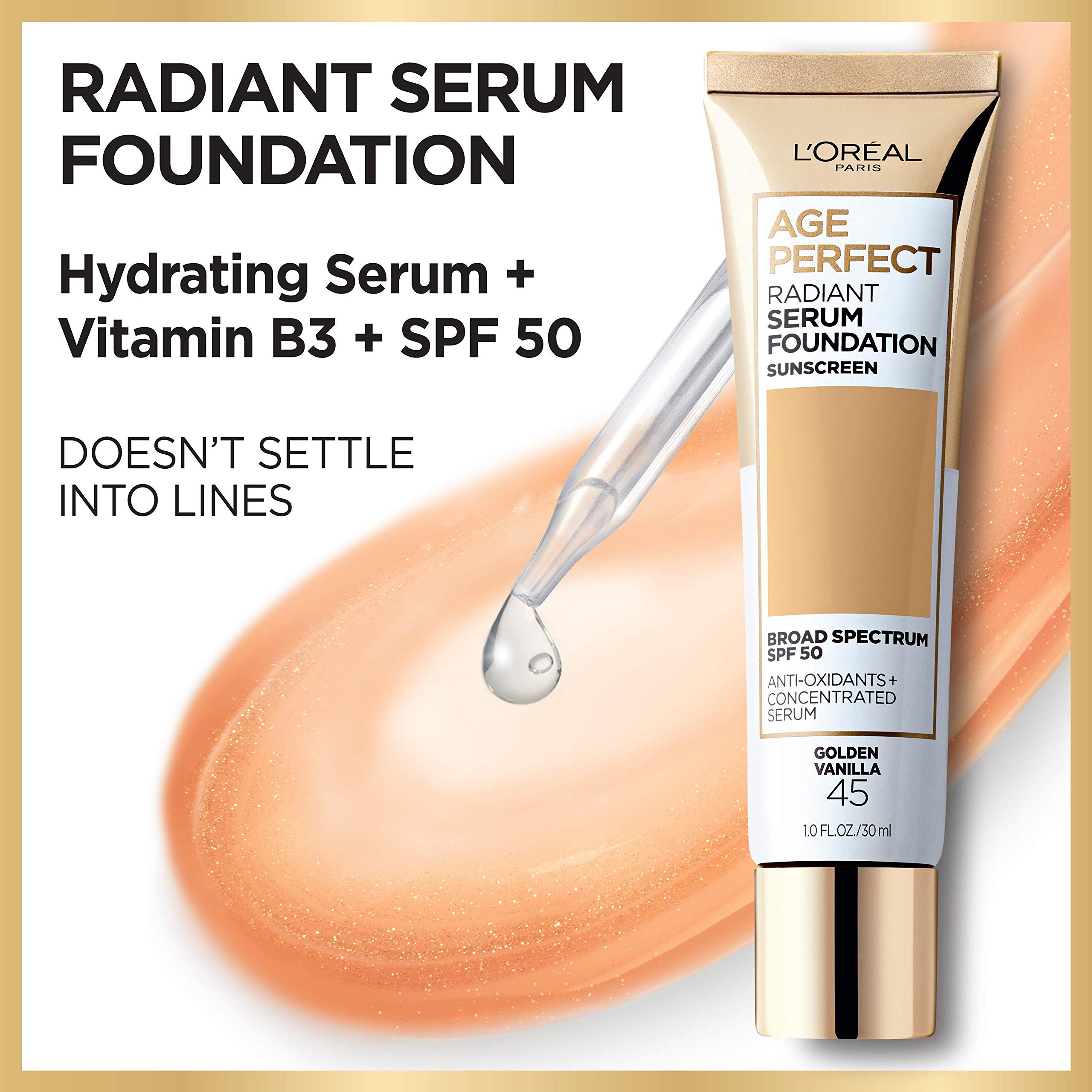 Foto 4 pulgar | Sérum Radiante Foundation L'oreal Paris Age Perfect Spf 50 30 ml - Venta Internacional