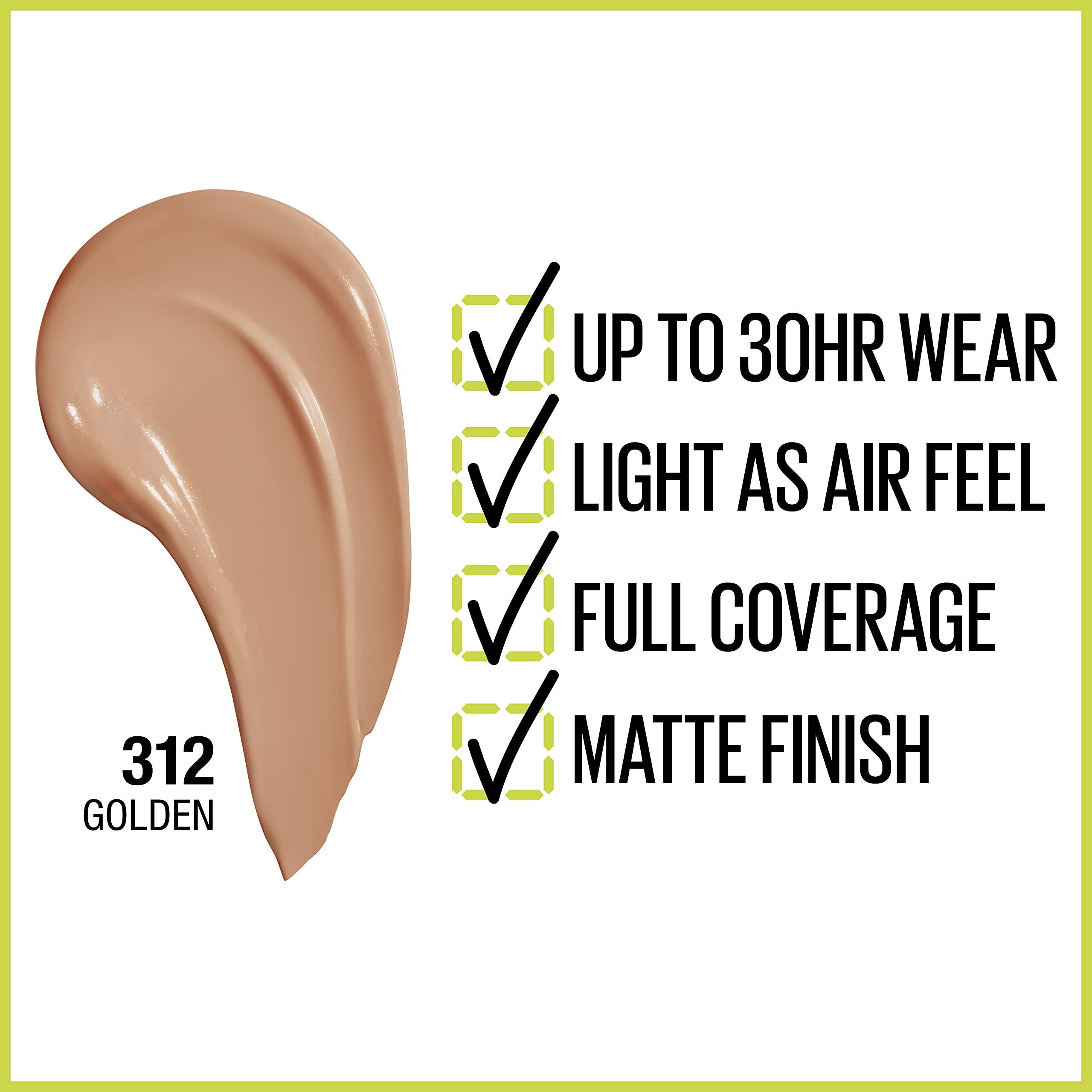 Foto 3 pulgar | Base Líquida Maybelline Super Stay Full Coverage Golden - Venta Internacional