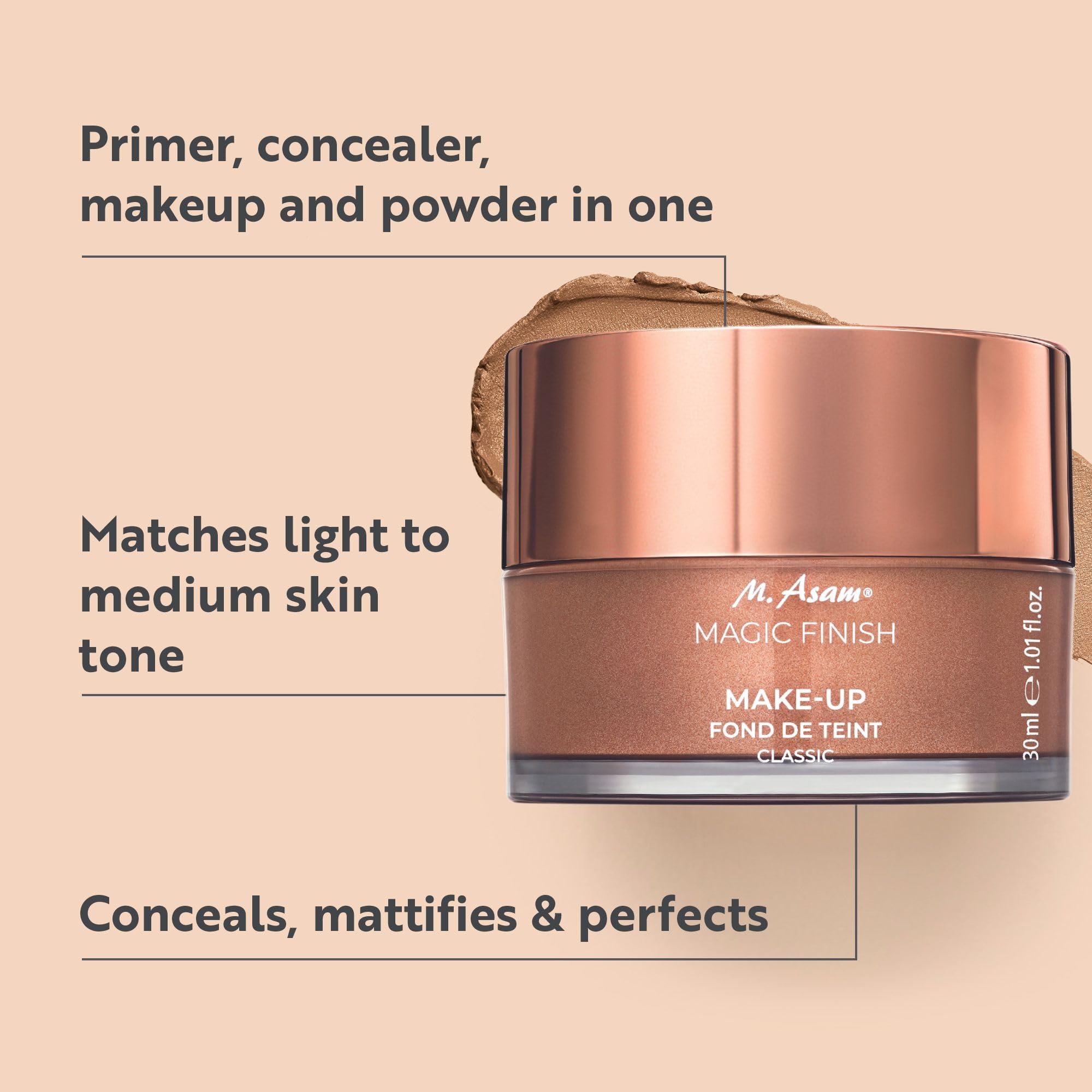 Foto 3 pulgar | Mousse de Maquillaje M. Asam Magic Finish 30 ml 4 en 1 Vegano - Venta Internacional