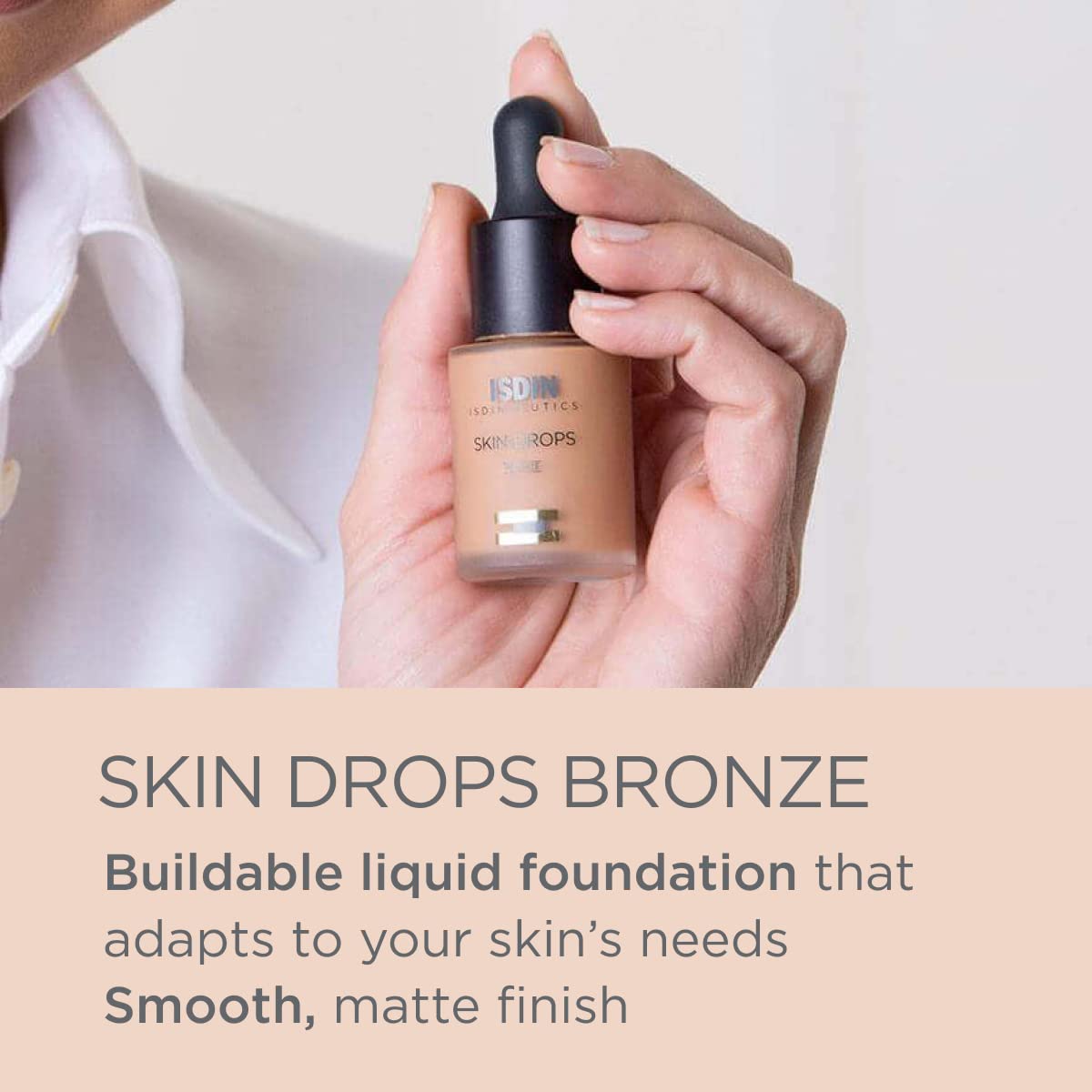 Foto 4 pulgar | Base de Maquillaje Isdin Skin Drops Bronze para Piel Mediana - Venta Internacional