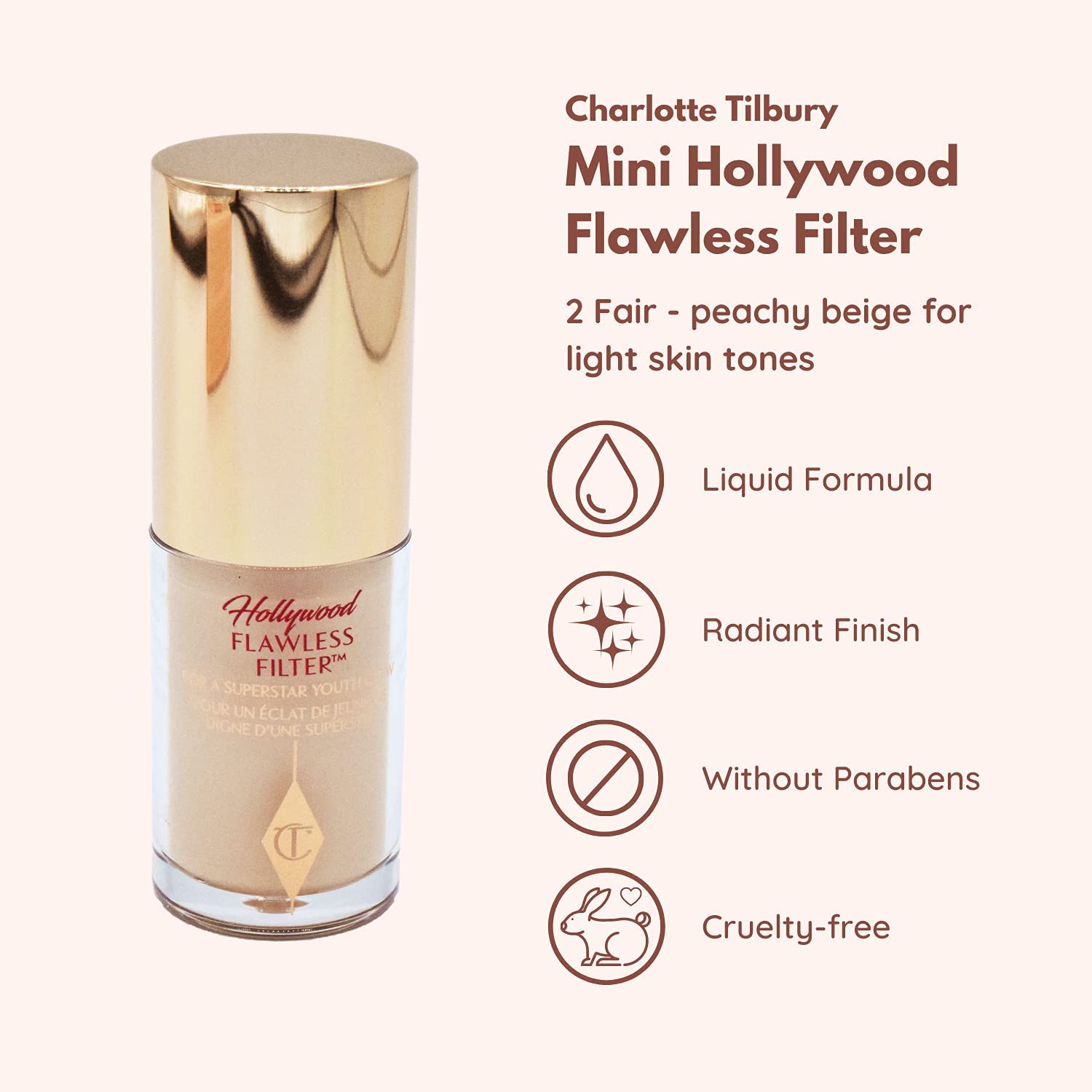 Foto 3 pulgar | Filtro De Maquillaje Charlotte Tilbury Hollywood Flawless, 5.5 Ml #2 - Venta Internacional.