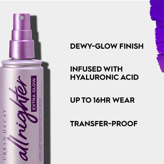 Foto 3 | Spray Fijador de Maquillaje Urban Decay All Nighter Extra Glow 120 M - Venta Internacional