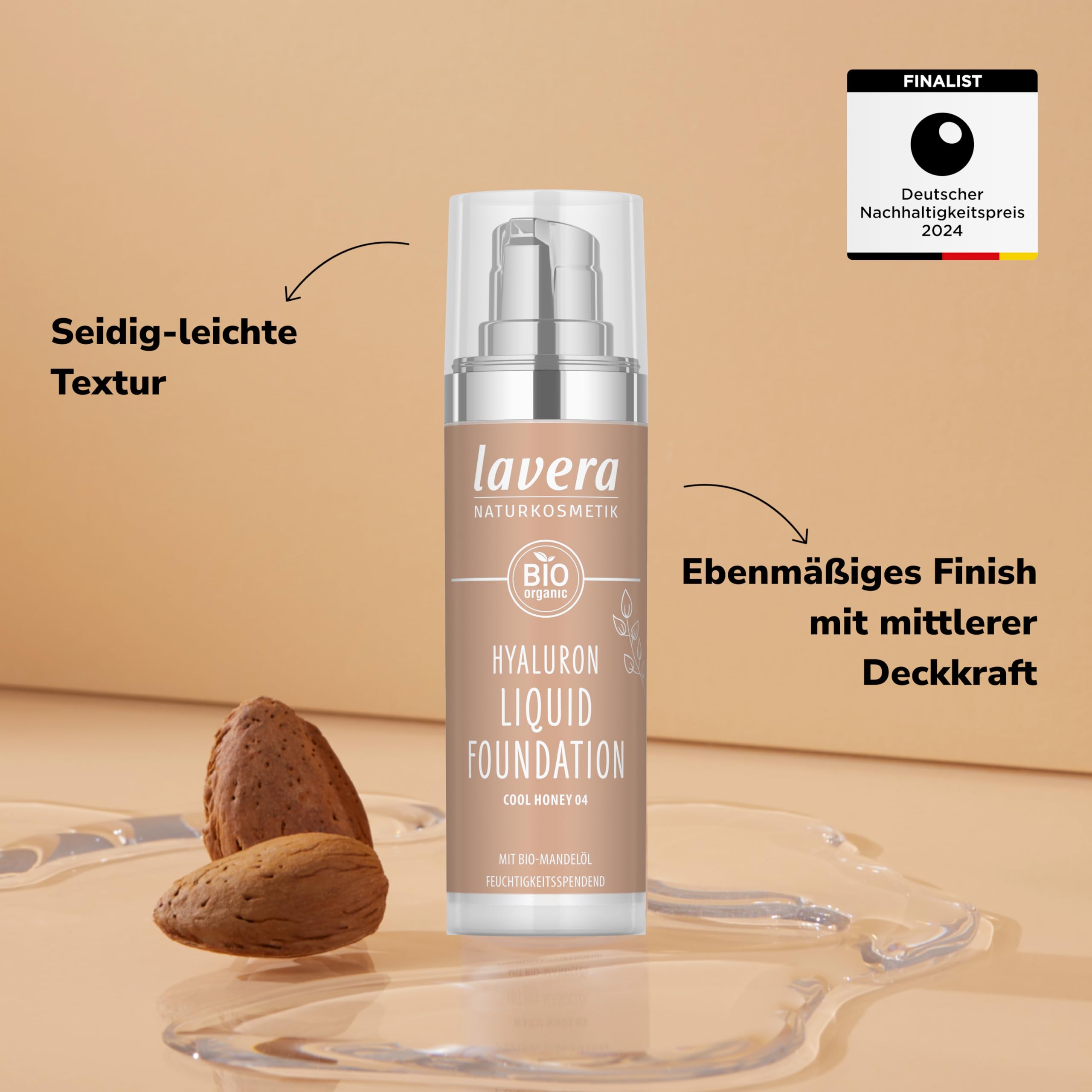 Foto 4 pulgar | Base De Maquillaje Líquida Lavera Cool Honey Hyaluron 30 Ml - Venta Internacional.