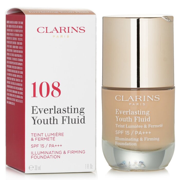 Foto 6 | Fluido Everlasting Youth De Foundation Clarins Spf 15 #108 Sand - Venta Internacional.