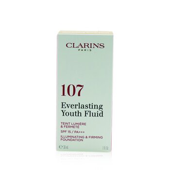 Foto 5 | Fluido Everlasting Youth De Foundation Clarins Spf 15 #107, Color Beige - Venta Internacional.