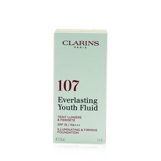 Foto 5 | Fluido Everlasting Youth De Foundation Clarins Spf 15 #107, Color Beige - Venta Internacional.