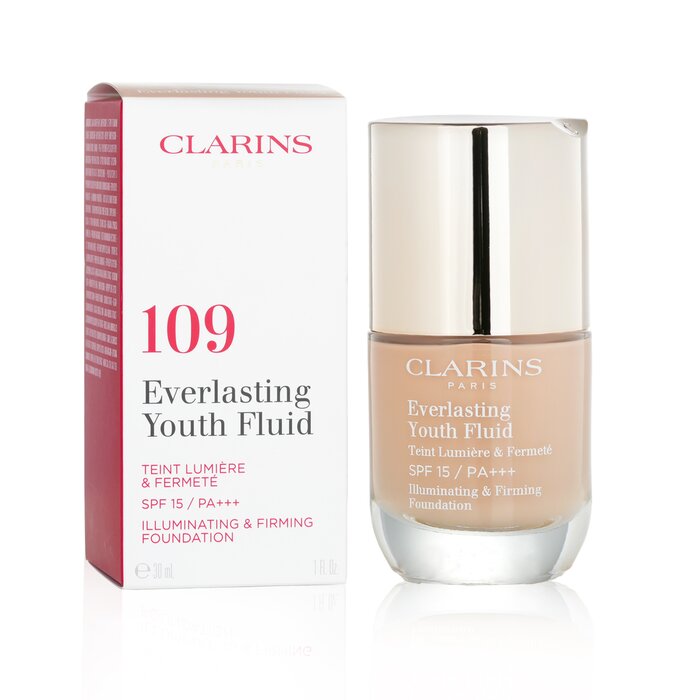 Foto 6 pulgar | Fluido Everlasting Youth De Foundation Clarins Spf 15 #109 Trigo - Venta Internacional.