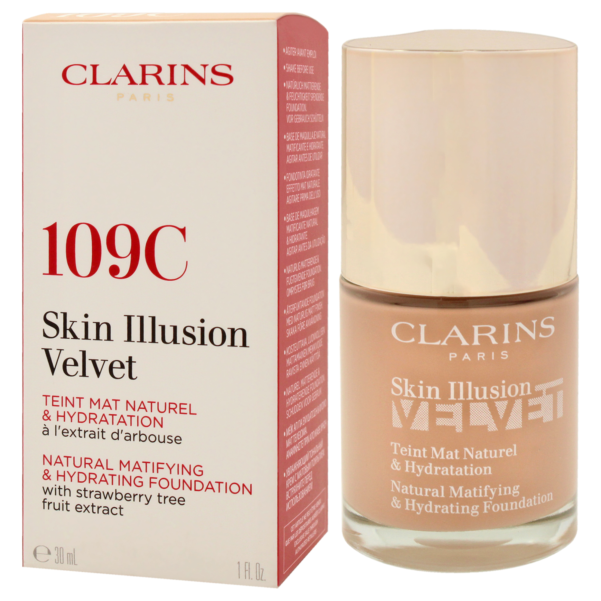 Foto 5 pulgar | Base Clarins Skin Illusion Velvet 109c Trigo 30 Ml Para Mujer - Venta Internacional.