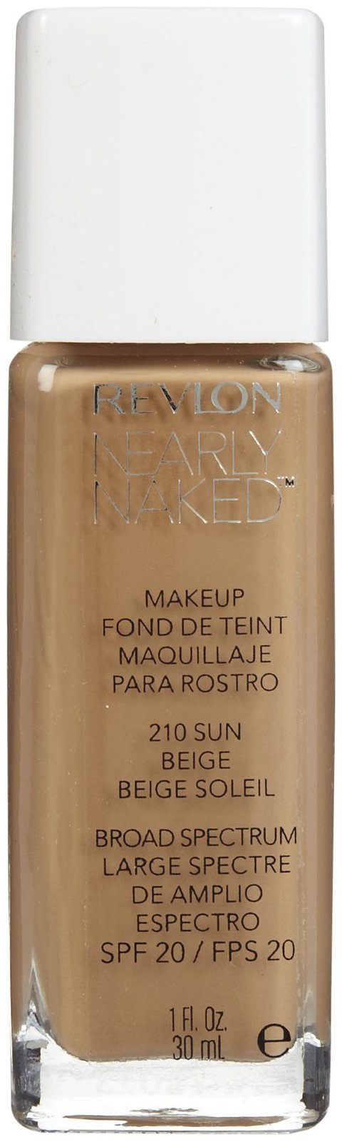 Maquillaje Revlon Nearly Naked Liquid Spf 20 30 Ml #210 Sun Beige - Venta Internacional.