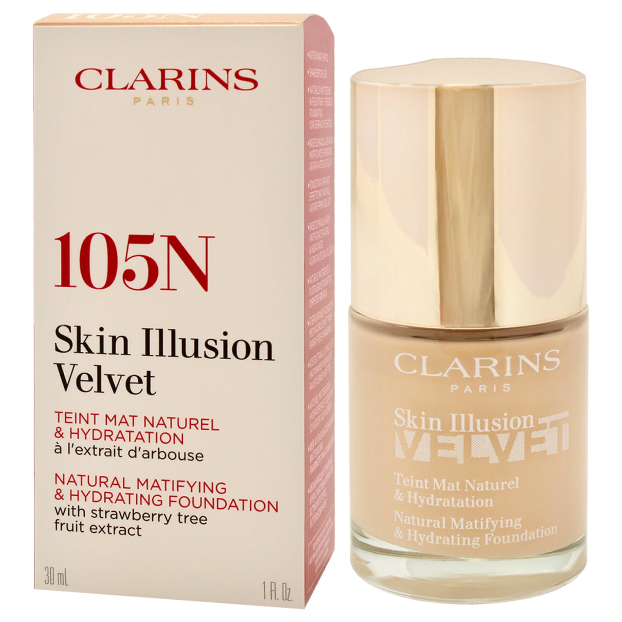 Foto 5 pulgar | Base De Maquillaje Clarins Skin Illusion Velvet #105n 30 Ml/30 Ml - Venta Internacional.