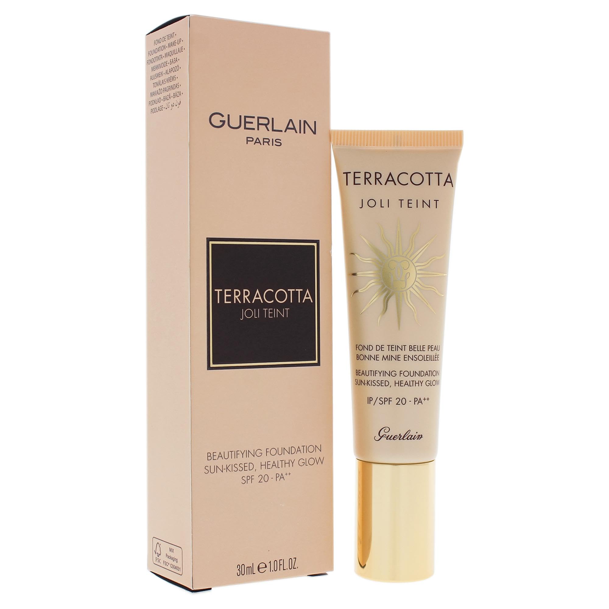Fundación Guerlain Terracotta Joli Teint Embellecedor Spf 20 - Venta Internacional.