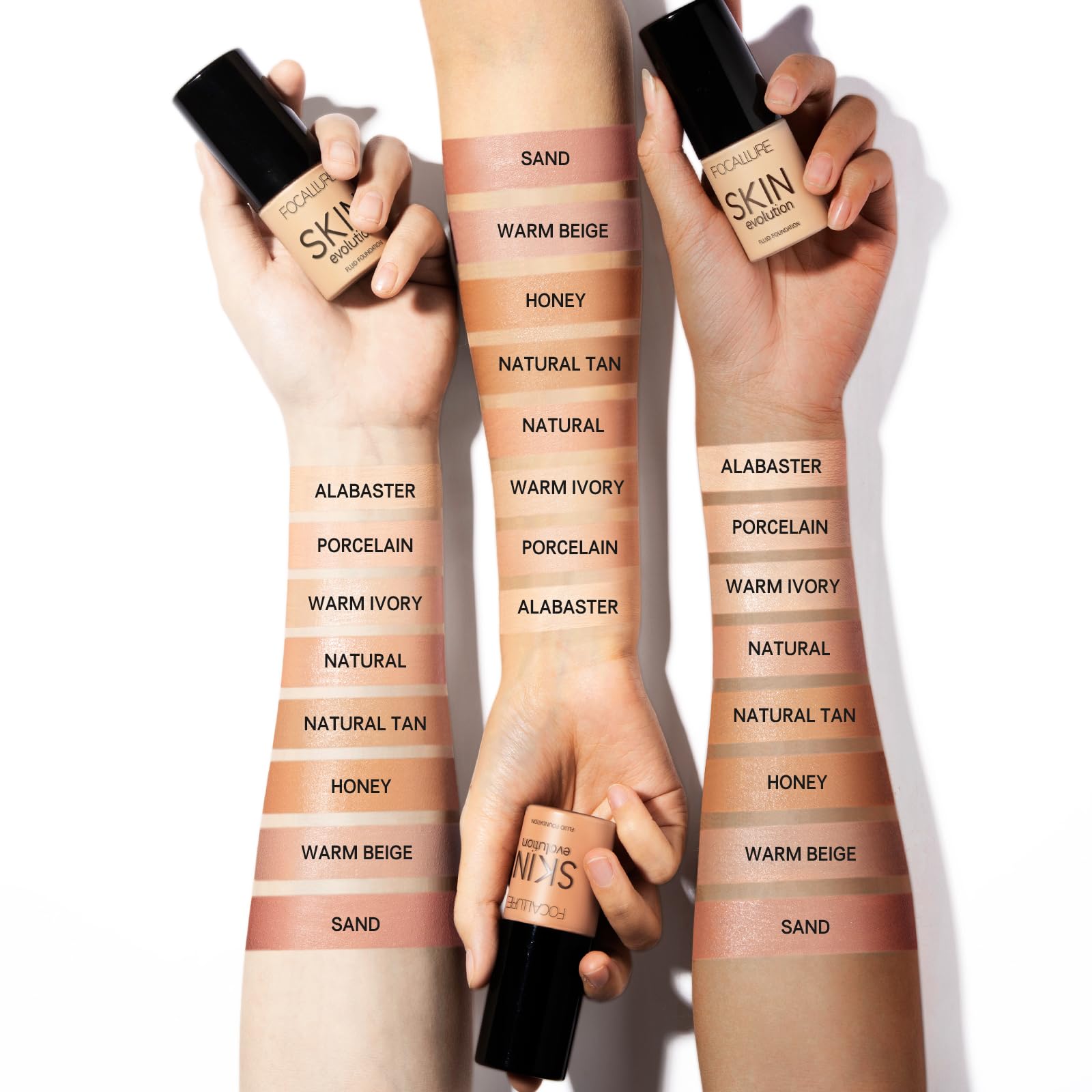 Foto 7 pulgar | Base Líquida Focallure Skin Evolution + Corrector 2 Unidades - Venta Internacional.