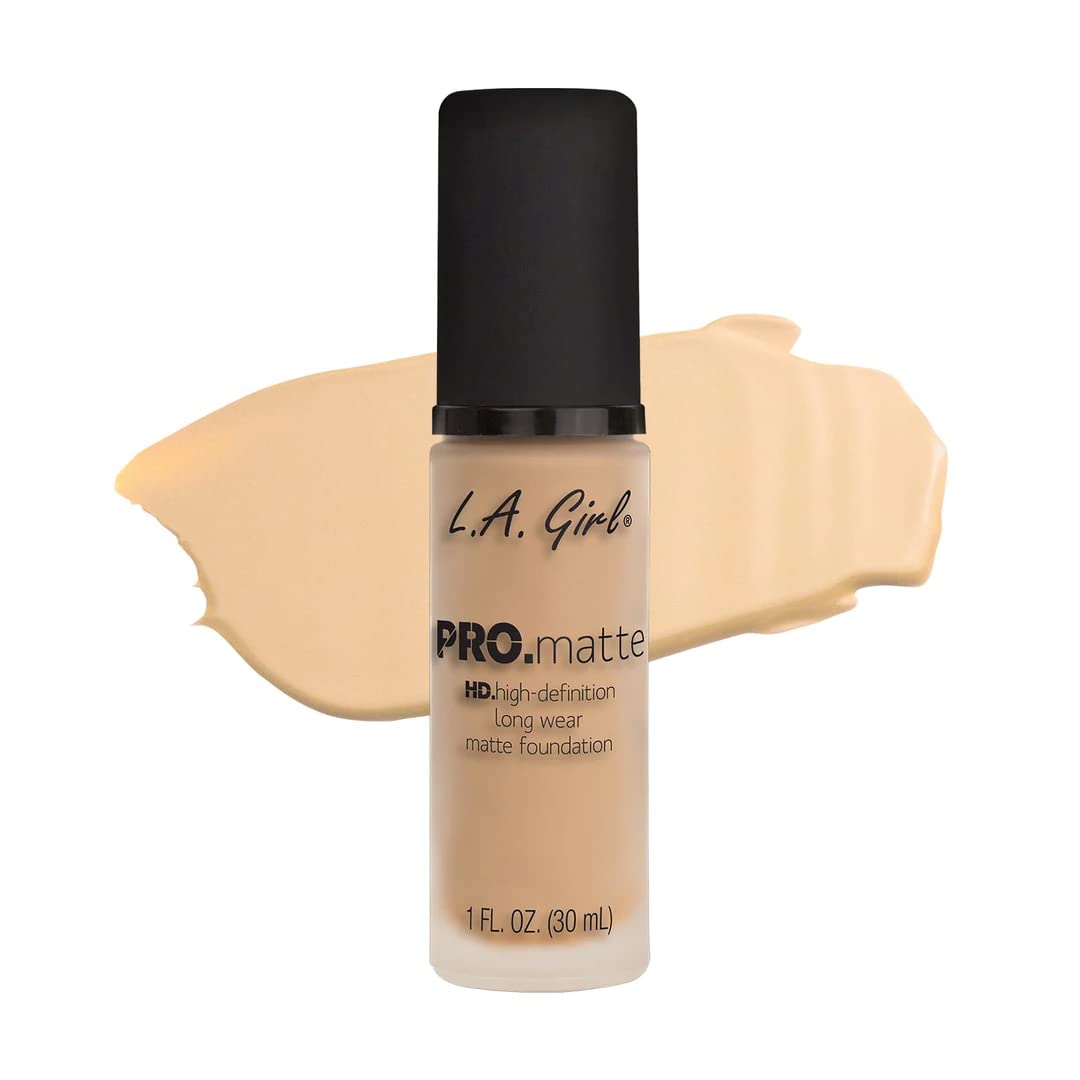 Base L.a. Girl La Pro.mattte Hd De Larga Duración Glm671, Color Marfil, 30 Ml - Venta Internacional.